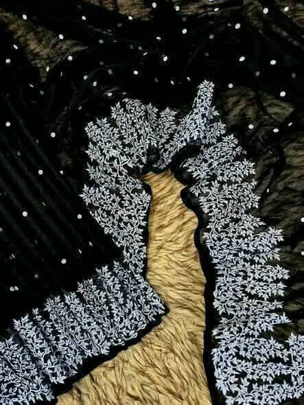 block Print saree (Black)